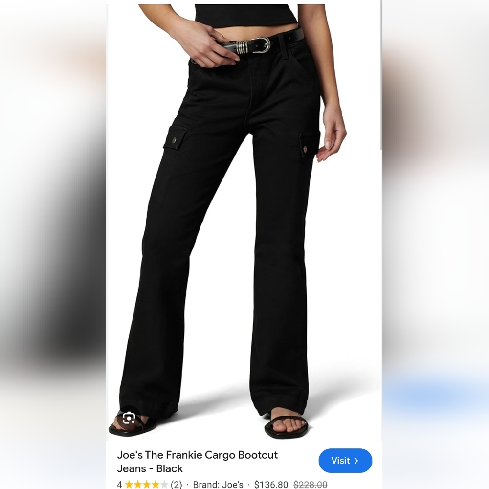 JOE'S The Frankie Bootcut Midrise with side snap cargo pockets
